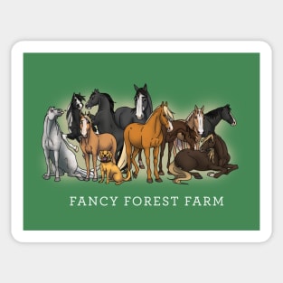 Fancy Forest Farm • Family Portrait • White Text Sticker